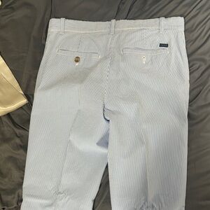 IZOD Men's Blue Striped SearSucker Pants